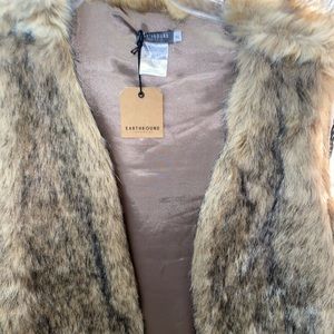 Faux Fur Vest With Tassles